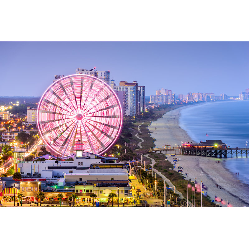 Ebern Designs Myrtle Beach Skyline On Canvas Photograph Wayfair